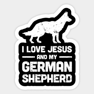 German Shepherd - Funny Jesus Christian Dog Sticker